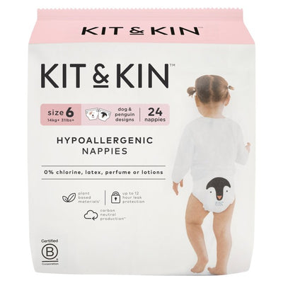 Kit & Kin Hypoallergenic Baby Nappies Size 6 (14+kg)
