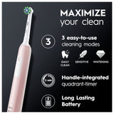 Oral-B Pro 1 3D White Pink electric toothbrush, imported from the UK