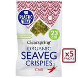 Clearspring Organic Seaveg Crispies Multipack Chilli Savoury Snack 5 x 4g