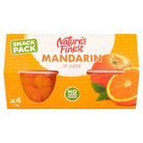 Natures Finest Mandarin in Juice fruit pot 4 x 113g, imported from the UK