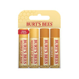 Burt's Bees 100% Natural Moisturising Lip Balm Set, Original Beeswax & Honey 4 x 4.25g