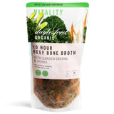 Daylesford Organic beef bone broth with garden greens and herbs 500ml - British product