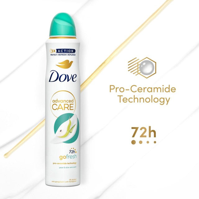 Dove anti-perspirant deodorant spray Pear & Aloe Vera 200ml - British product