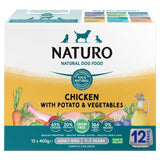 Naturo grain free dog food chicken and potato 12x400g, imported from the UK