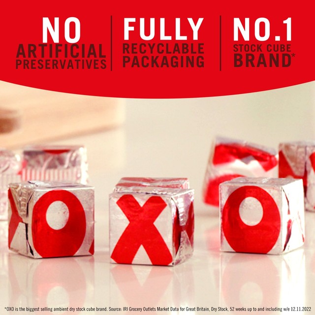 Oxo beef stock cubes 71g, imported from the UK
