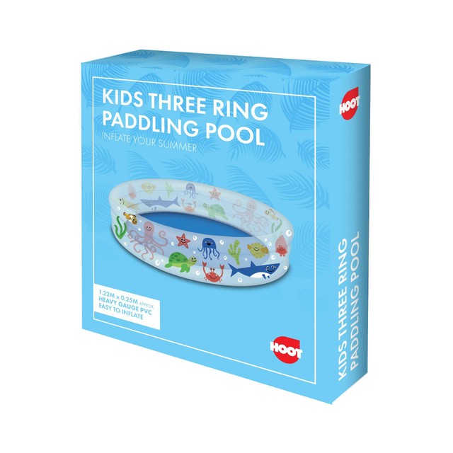 Hoot kids paddling pool sea life print 1.22m x 0.25m, UK version