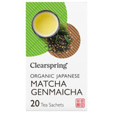 Clearspring Organic Japanese Matcha Genmaicha Green Tea Teabags 20 Pack