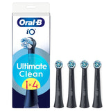 Oral-B iO Ultimate Clean Black Electric Toothbrush Head Refills 4-Pack