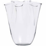M&S Medium Handkerchief Glass Vase Clear Decorative Vase