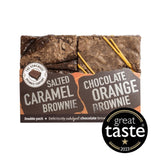 The Homemade Brownie Co. Salted Caramel & Chocolate Orange Brownie Twin Pack 115g