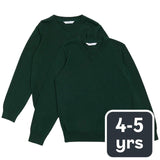M&S Childrens Cotton Jumper 2 Pack V Neck 4-5 Years