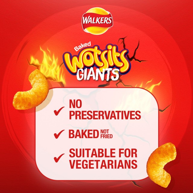 Wotsits Giants Sweet & Spicy baked corn puffs 130g (British brand)