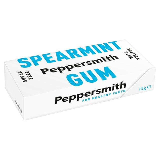 Peppersmith spearmint chewing gum 15g, imported from the UK