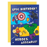 M&S Avengers birthday card 13.8cm x 20.2cm, imported from the UK