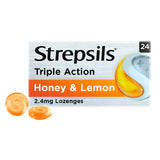 Strepsils Triple Action Honey & Lemon Sore Throat Lozenges 24 Pack