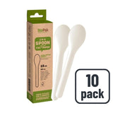 BioPak White Paper Spoons Eco-Friendly Cutlery 10 per pack