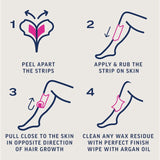 Veet sensitive wax strips for legs and body 40 strips (British brand)