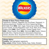 Walkers Crinkles Cheddar Cheese & Onion Multipack Crisps 5x23g