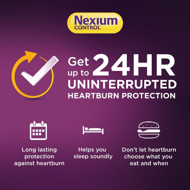 Nexium Control heartburn and indigestion relief tablets 20mg 7 pack, imported from the UK