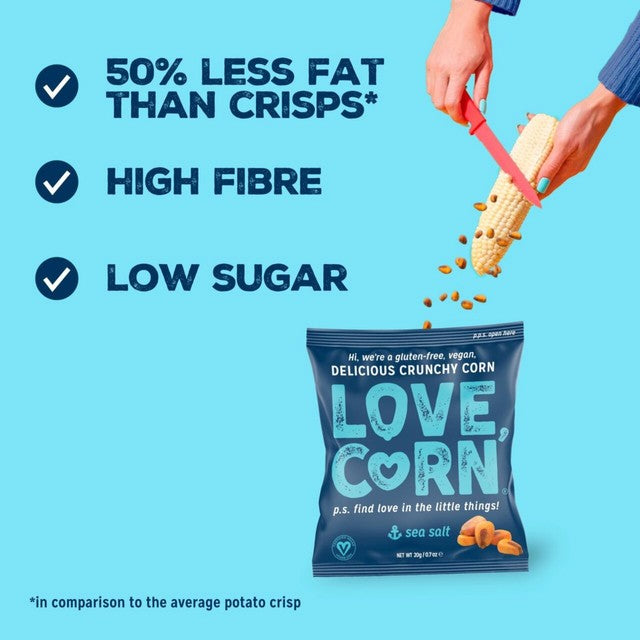 Love Corn variety pack of corn snacks in three flavours, UK version