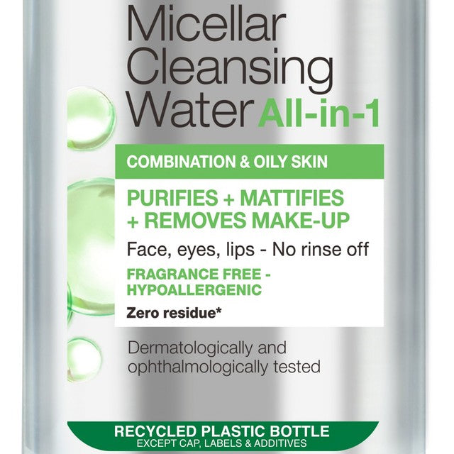 Garnier micellar water for combination skin 400ml, UK version