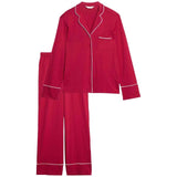 M&S women's cotton modal pyjama set red L, imported from the UK