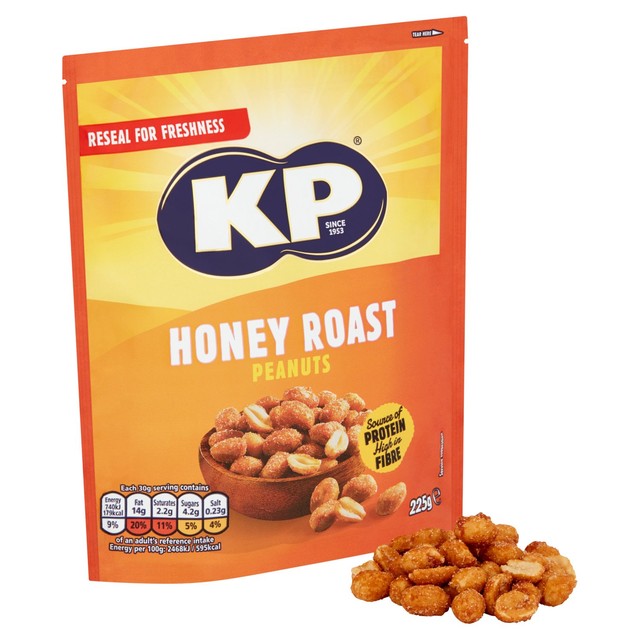 KP Honey Roast Peanuts 225g, UK version