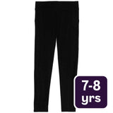 M&S girls cotton rich leggings black 7-8 years, imported from the UK