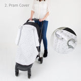 Cheeky Chompers 6 in 1 Multi Muslin Silver Stars
