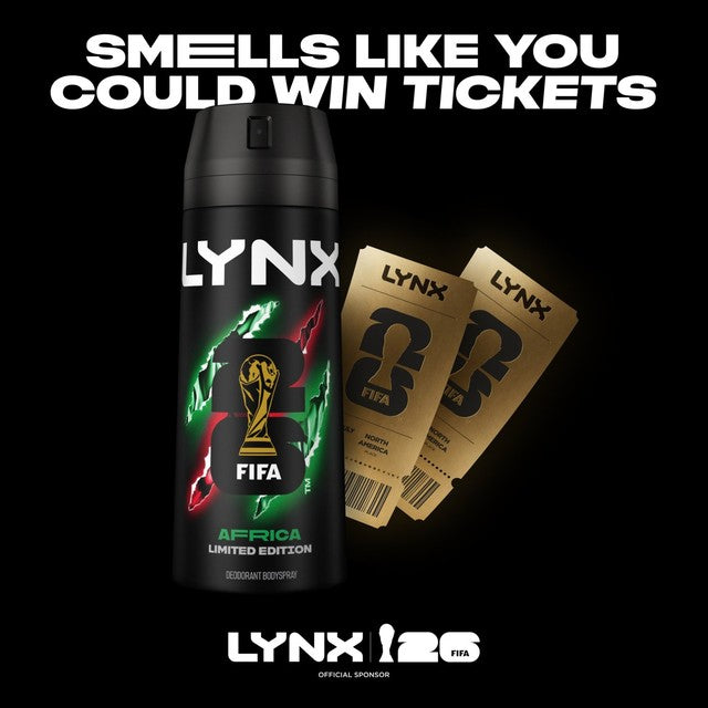 Lynx Africa deodorant body spray 150ml, UK version