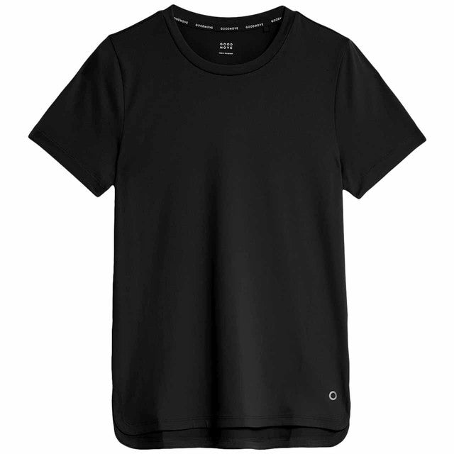 M&S Goodmove women's fitted t-shirt Black size 12, imported from the UK