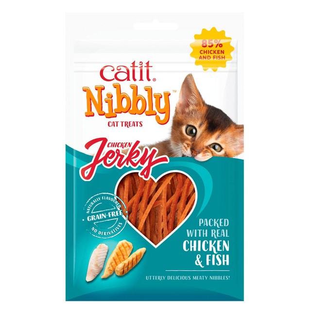 Catit nibbly jerk chicken and fish cat treat 30g - British product