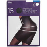 M&S Magicwear 15 Denier Tights Black Extra Large, imported from the UK
