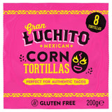 Gran Luchito corn gluten-free small shell tortilla wraps, UK version