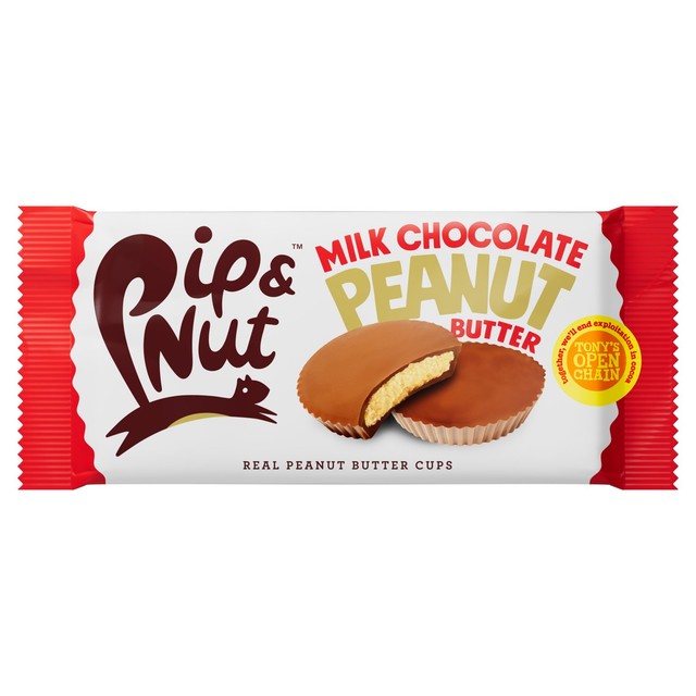 Pip & Nut Milk Chocolate Peanut Butter Cups 31g, imported from the UK