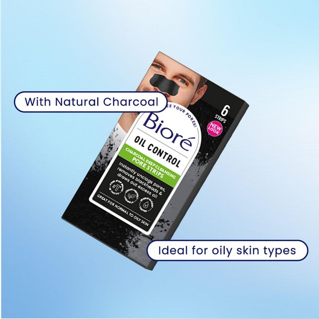 Biore charcoal pore strips 6 pack - British product