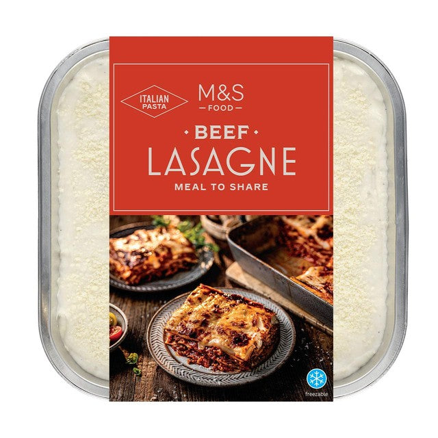 M&S Beef Lasagne Ready Meal 1.5kg, imported from the UK