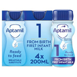 Aptamil 1 First Infant Milk Formula Liquid Ready to Feed 4 x 200ml