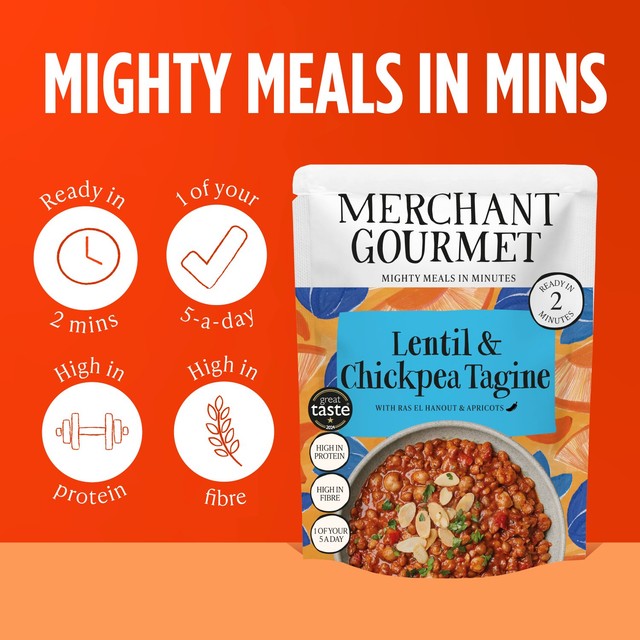 Merchant Gourmet Lentil & Chickpea Tagine 280g, imported from the UK