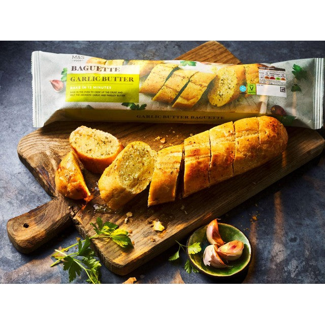 M&S Collection Garlic Baguette 245g, imported from the UK