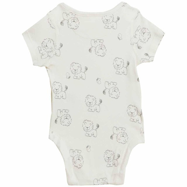M&S Lion Bodysuits Grey Mix 0-3 Months Baby, imported from the UK
