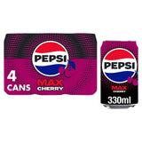 Pepsi Max Cherry Cola Soft Drink 4 x 330ml