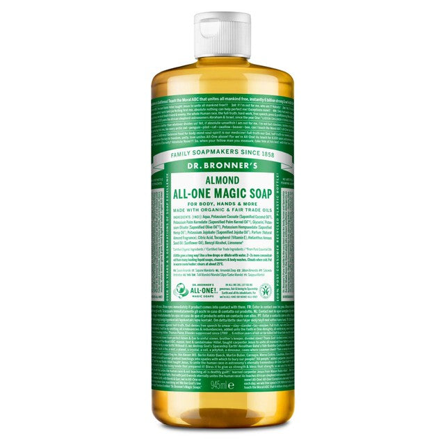 Dr Bronner's Almond liquid soap 945ml - British product
