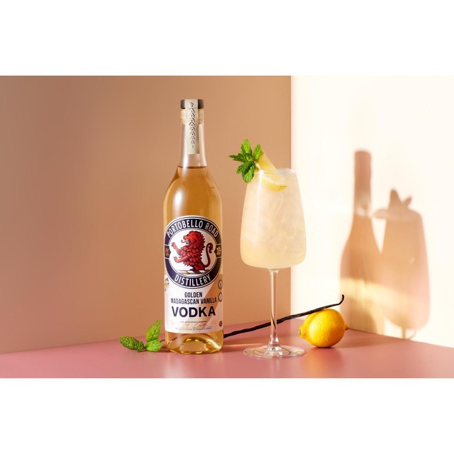 Portobello Golden Madagascan Vanilla Vodka 70cl, imported from the UK