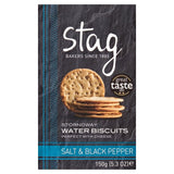 Stag Bakeries Sea Salt & Black Pepper Water Biscuits for Cheese 150g