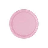 Unique Party pink recyclable paper party plates 23cm, UK version