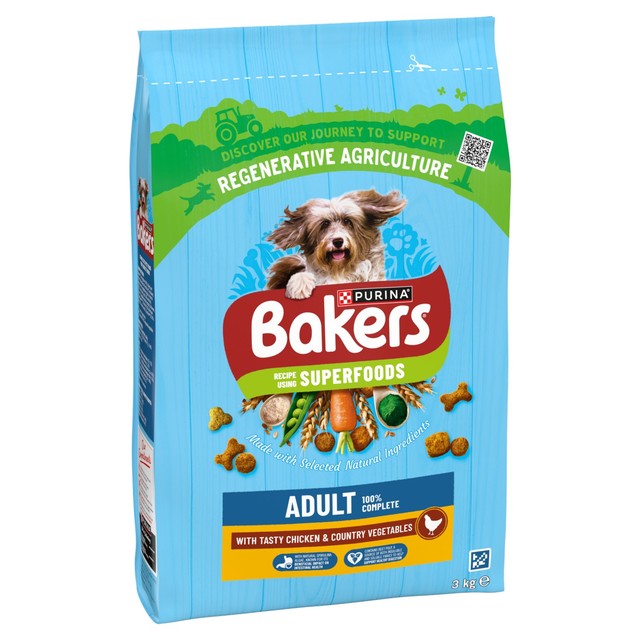 Bakers chicken with vegetables dry dog food 3kg - British product