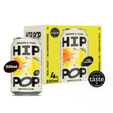 Hip Pop Ginger & Yuzu Kombucha Sparkling Drink 4 x 330ml