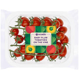 Ocado Baby Plum Tomatoes on the Vine Fresh Vine Tomatoes 220g