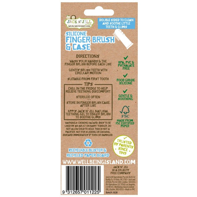 Jack N' Jill silicone finger brush, UK version